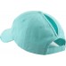 Ponycap Messy High Bun Ponytail Adjustable Solid Cotton Washed Baseball Cap Hat  eb-84605718